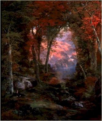 Thomas Moran Autumnal Woods Sweden oil painting art